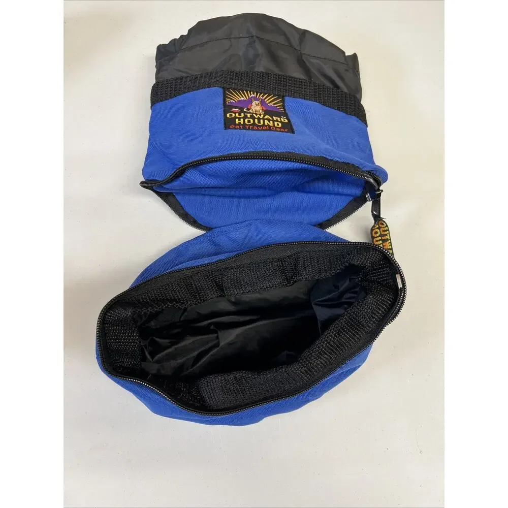 Outward Hound Pet Dog Travel Gear Bowl & Water Bottle Strap Blue Hiking Camping